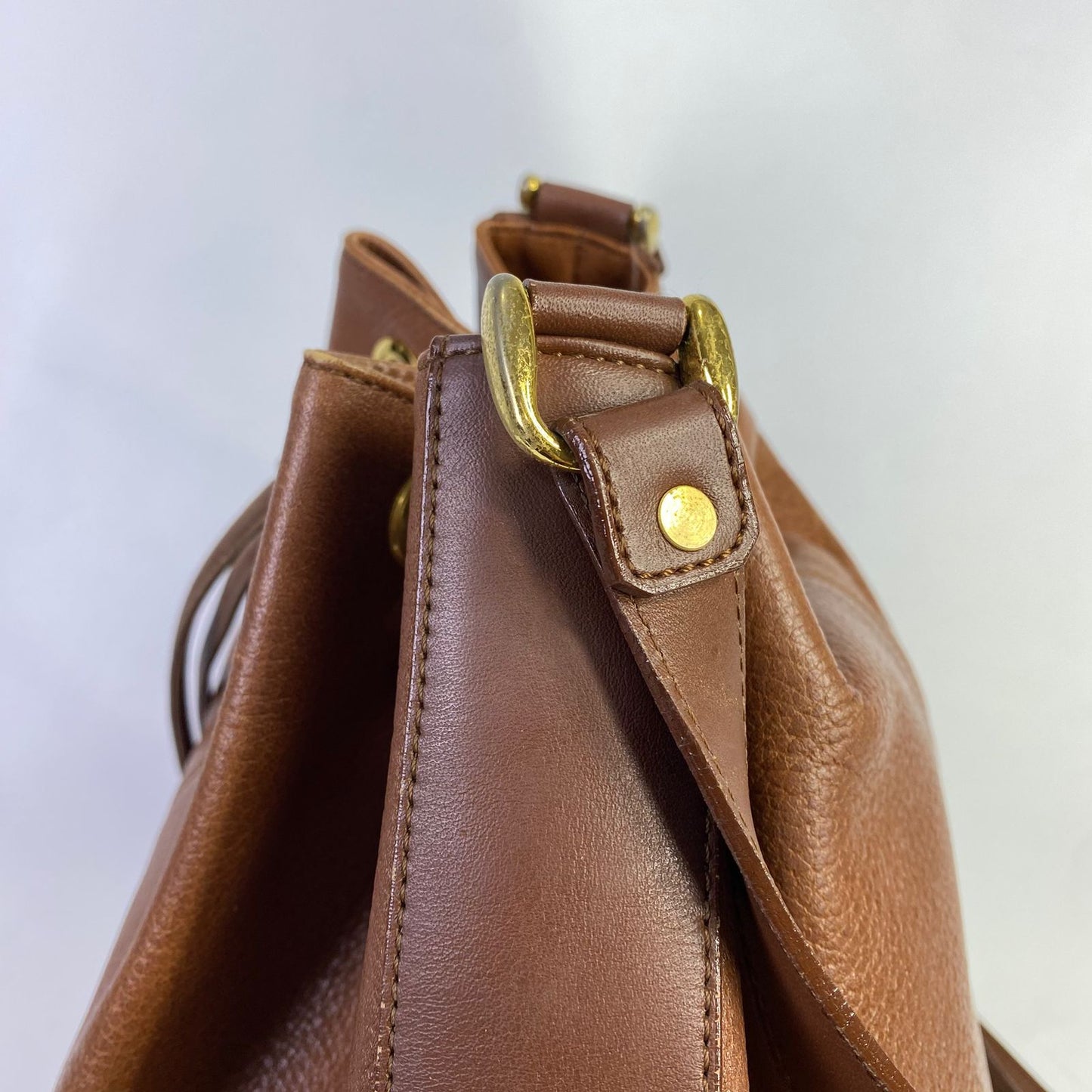 Burberry Drawstring Bucket Tan