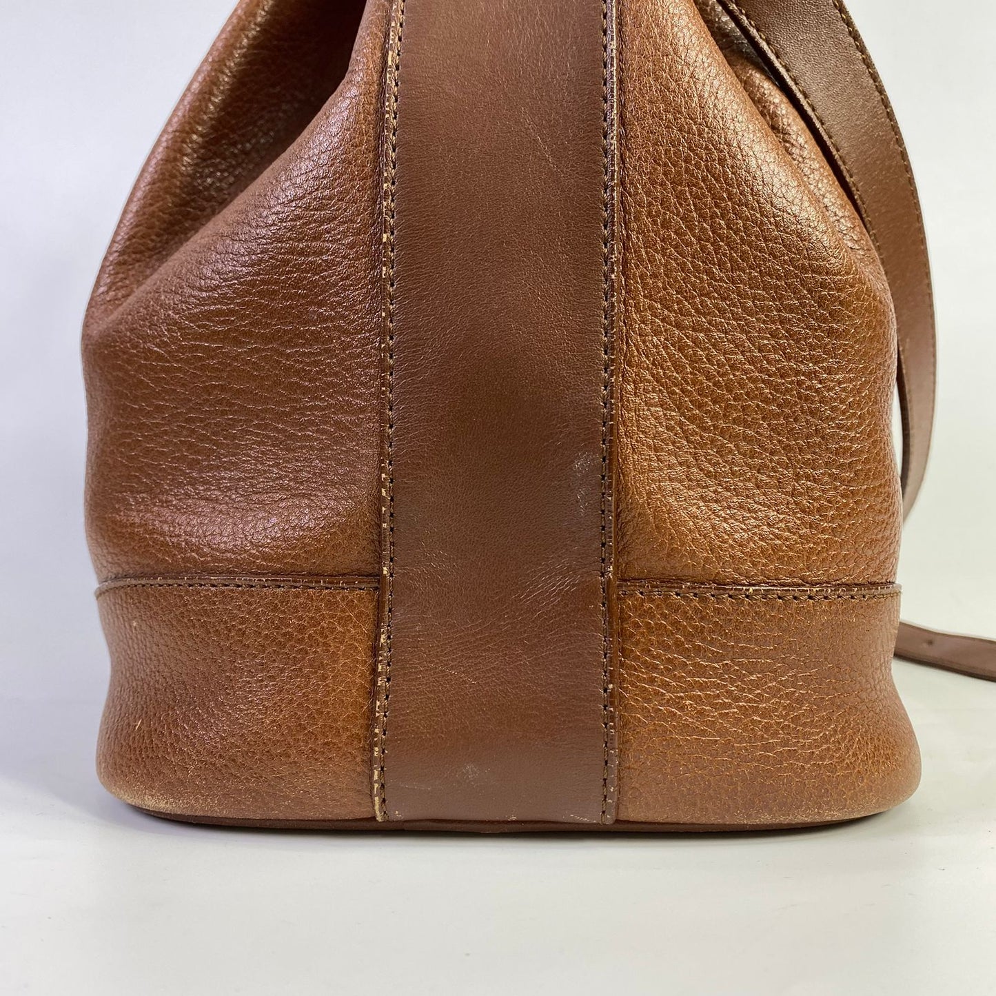 Burberry Drawstring Bucket Tan