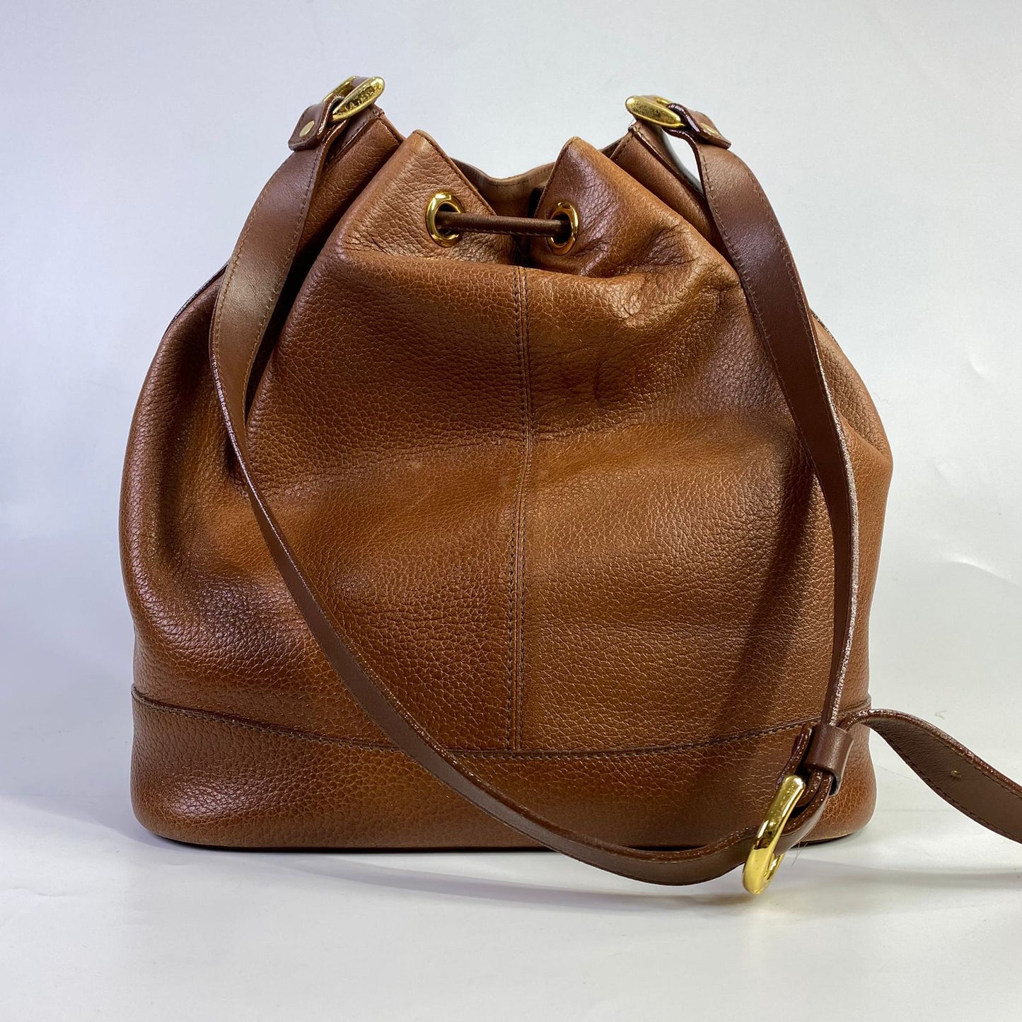 Burberry Drawstring Bucket Tan