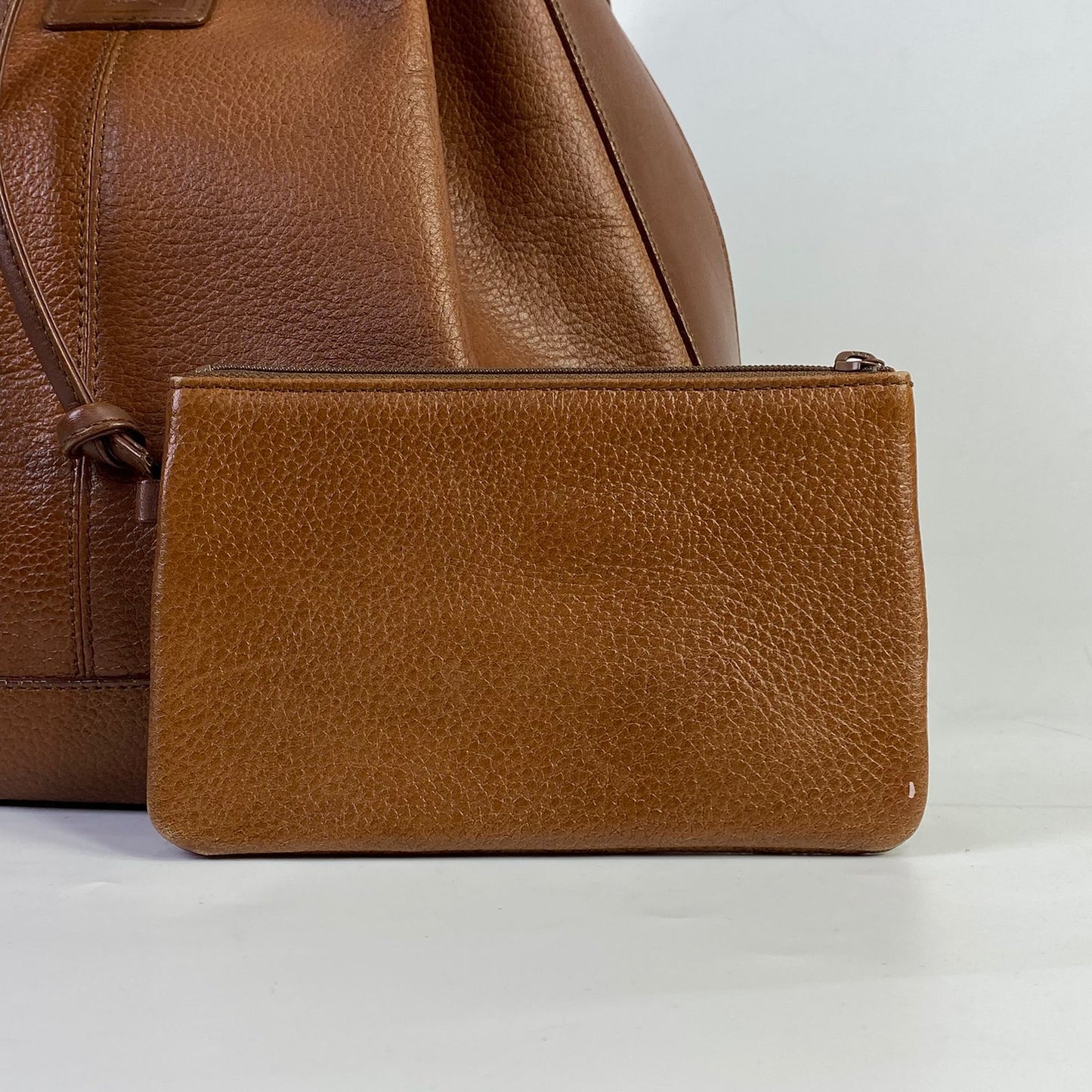 Burberry Drawstring Bucket Tan