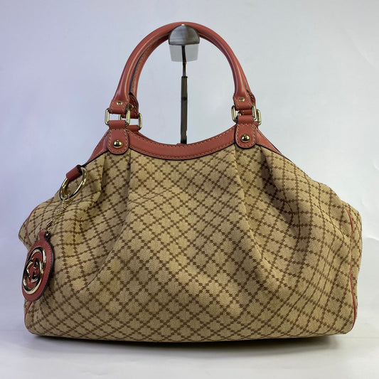 Gucci Diamante Sukey Tote Pink Trims