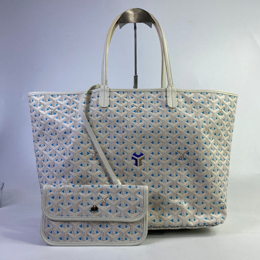 Goyard St Louis White Blue