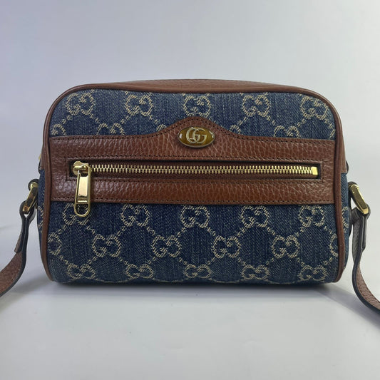 Gucci Ophidia GG Denim Mini Bag