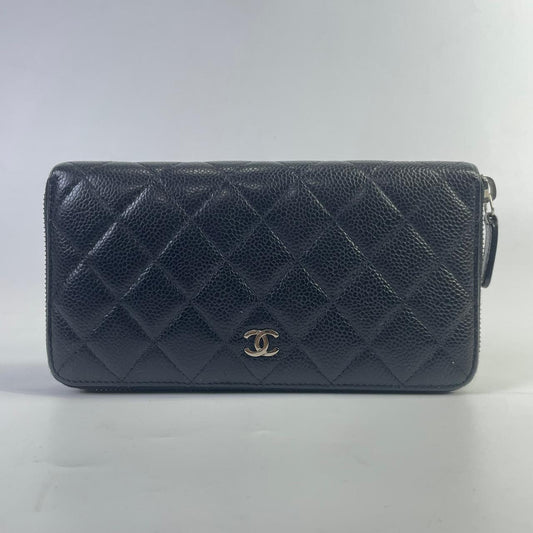 Chanel Matelasse Long Wallet  Black