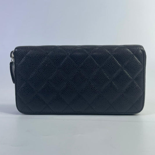 Chanel Matelasse Long Wallet  Black