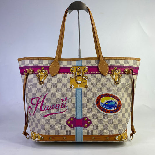 Louis Vuitton Neverfull Summer Trunks Damier Azur