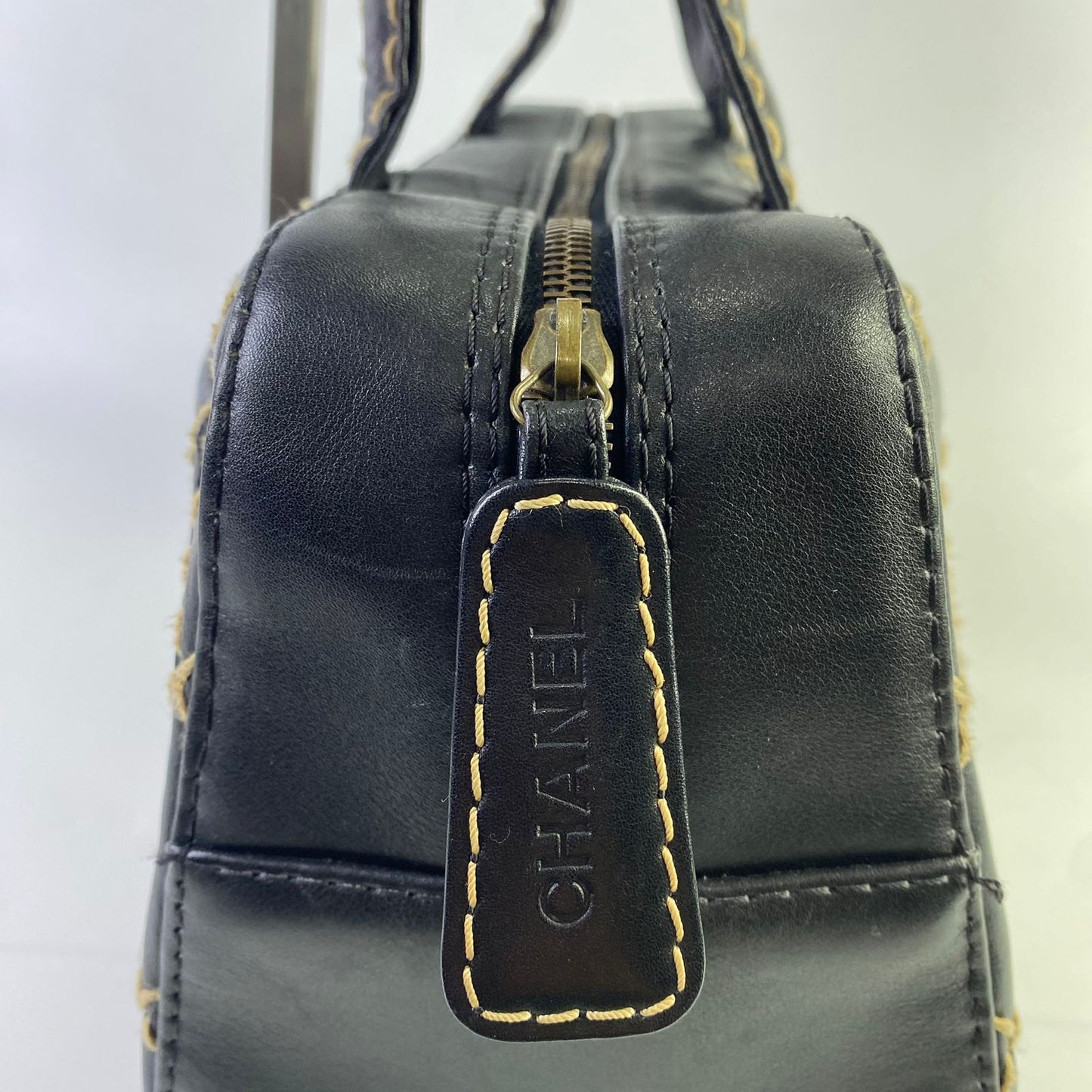 Chanel Wild Stitch Boston Bag Black