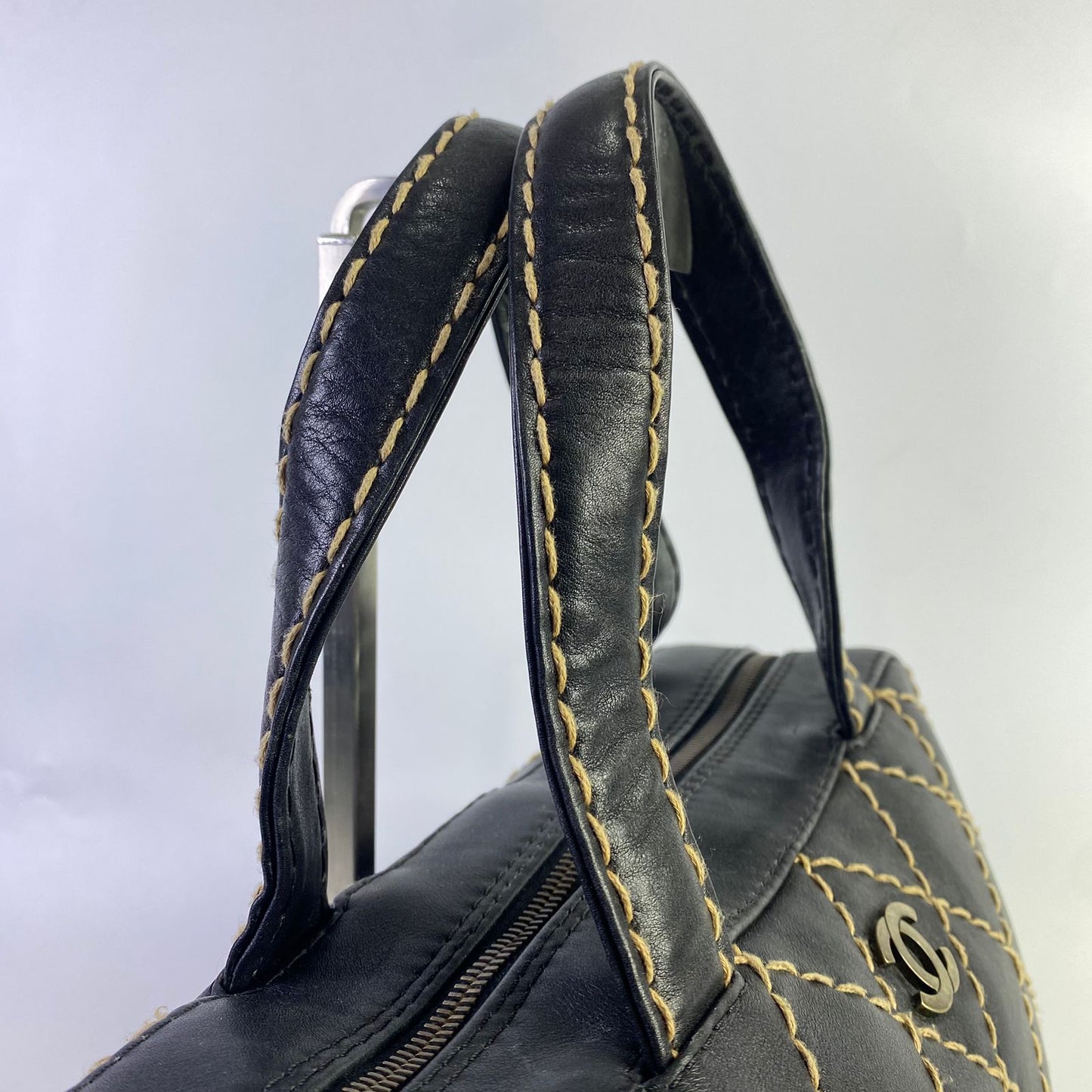 Chanel Wild Stitch Boston Bag Black