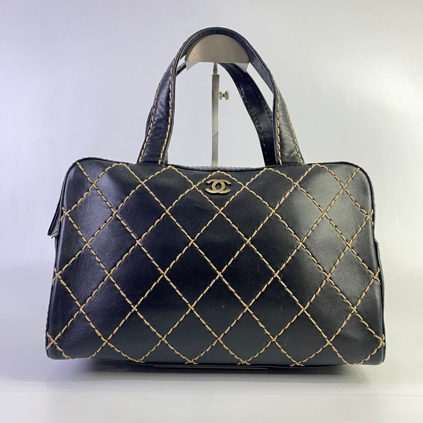 Chanel Wild Stitch Boston Bag Black
