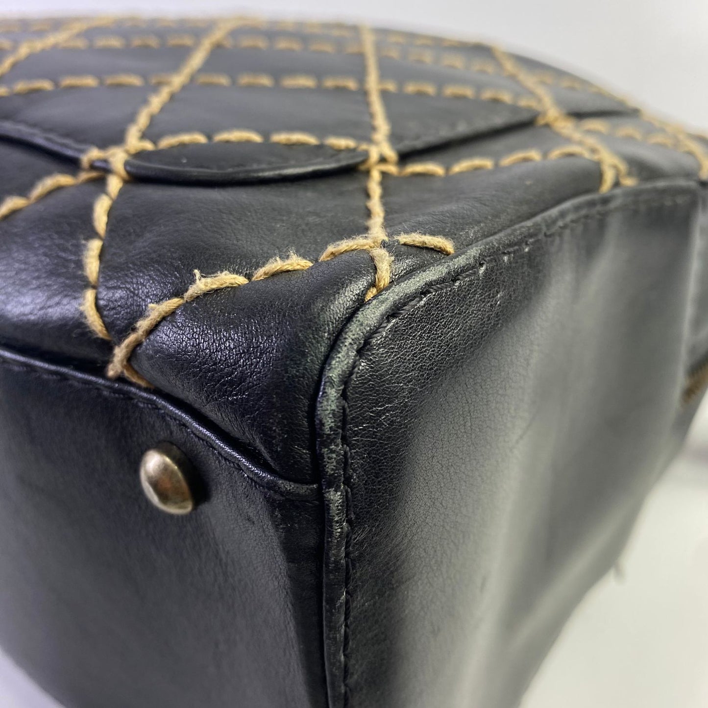 Chanel Wild Stitch Boston Bag Black