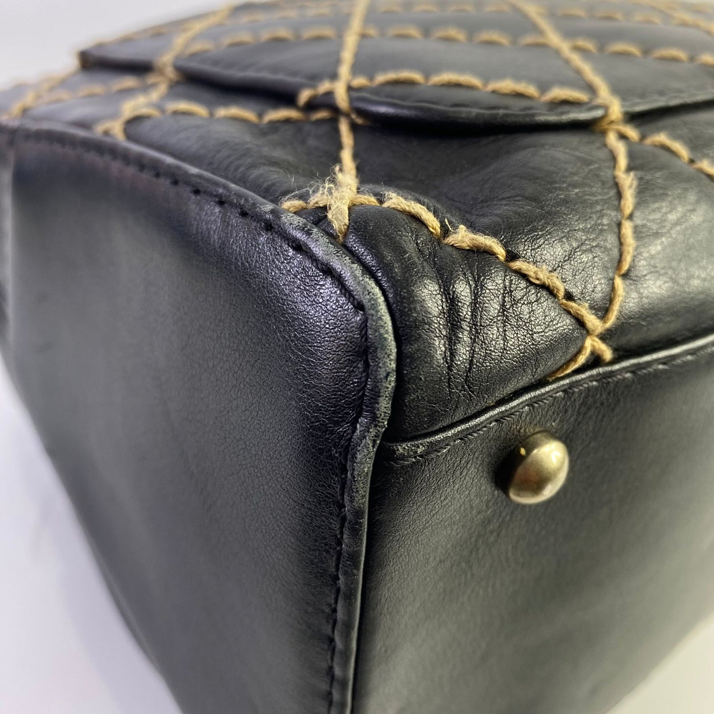 Chanel Wild Stitch Boston Bag Black