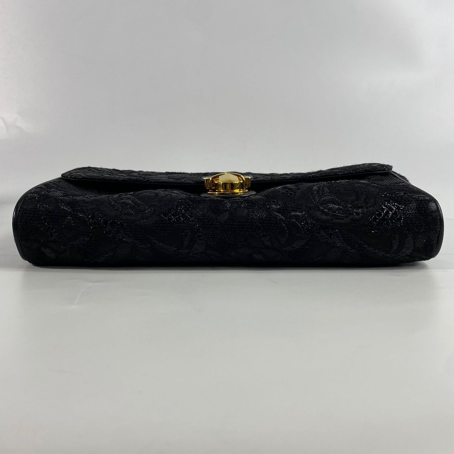 Prada Pattina Tessuto Lurex Black Floral Brocade