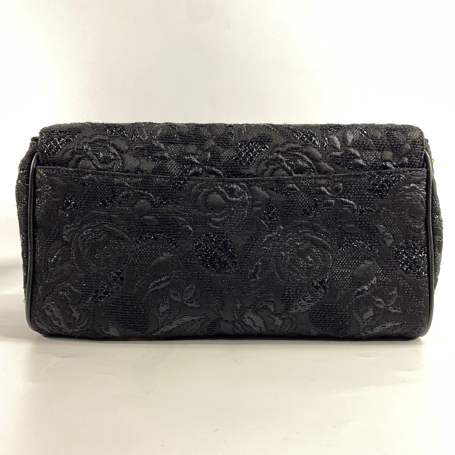 Prada Pattina Tessuto Lurex Black Floral Brocade