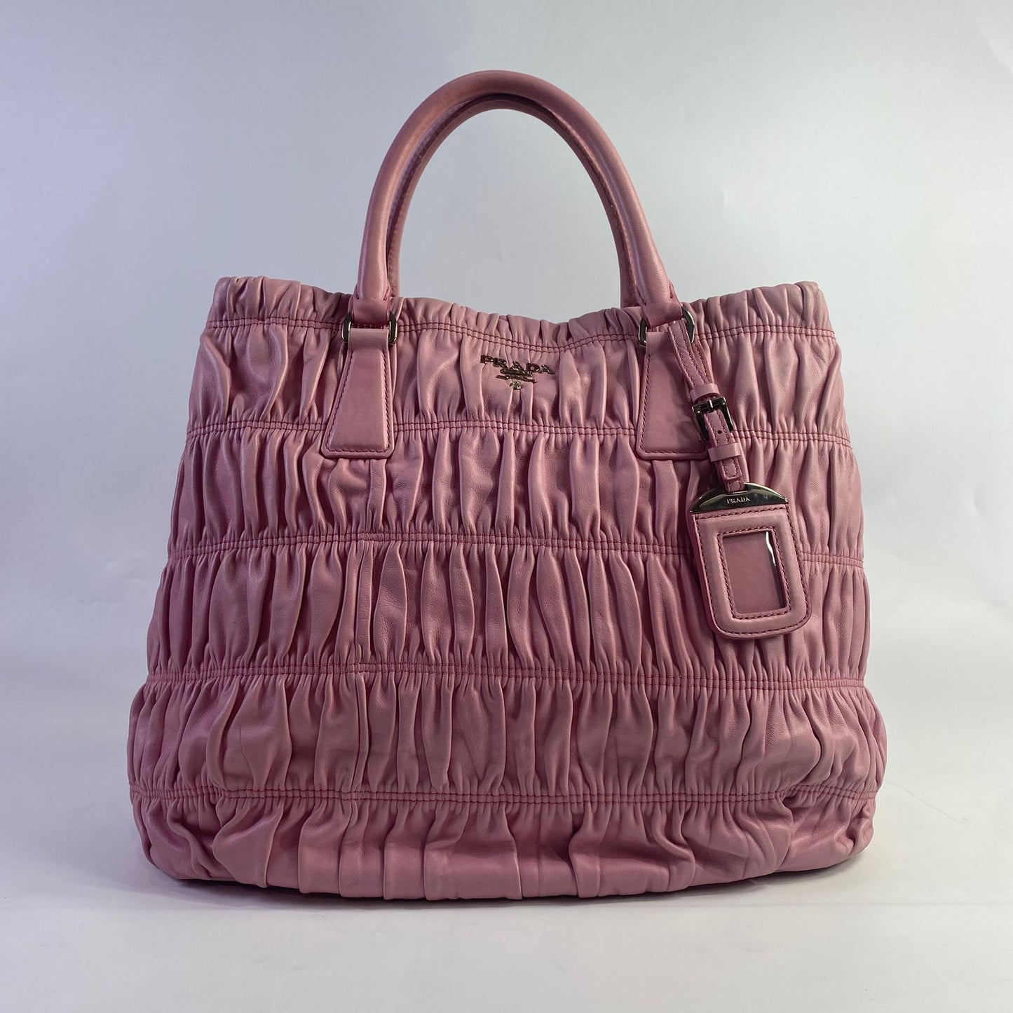 Prada Gaufre Double Zip Pink
