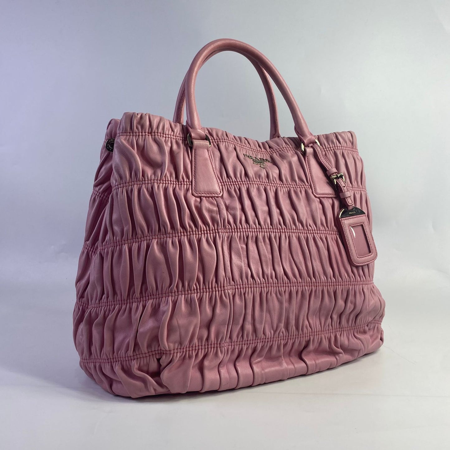 Prada Gaufre Double Zip Pink