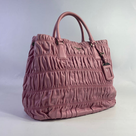 Prada Gaufre Double Zip Pink