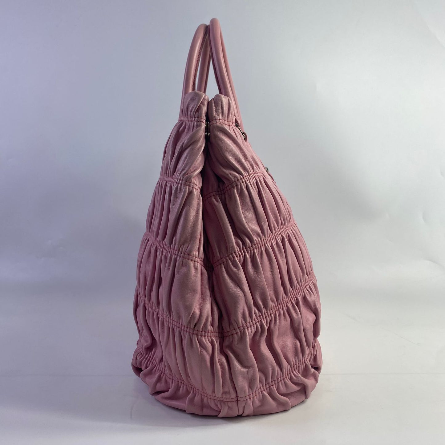 Prada Gaufre Double Zip Pink