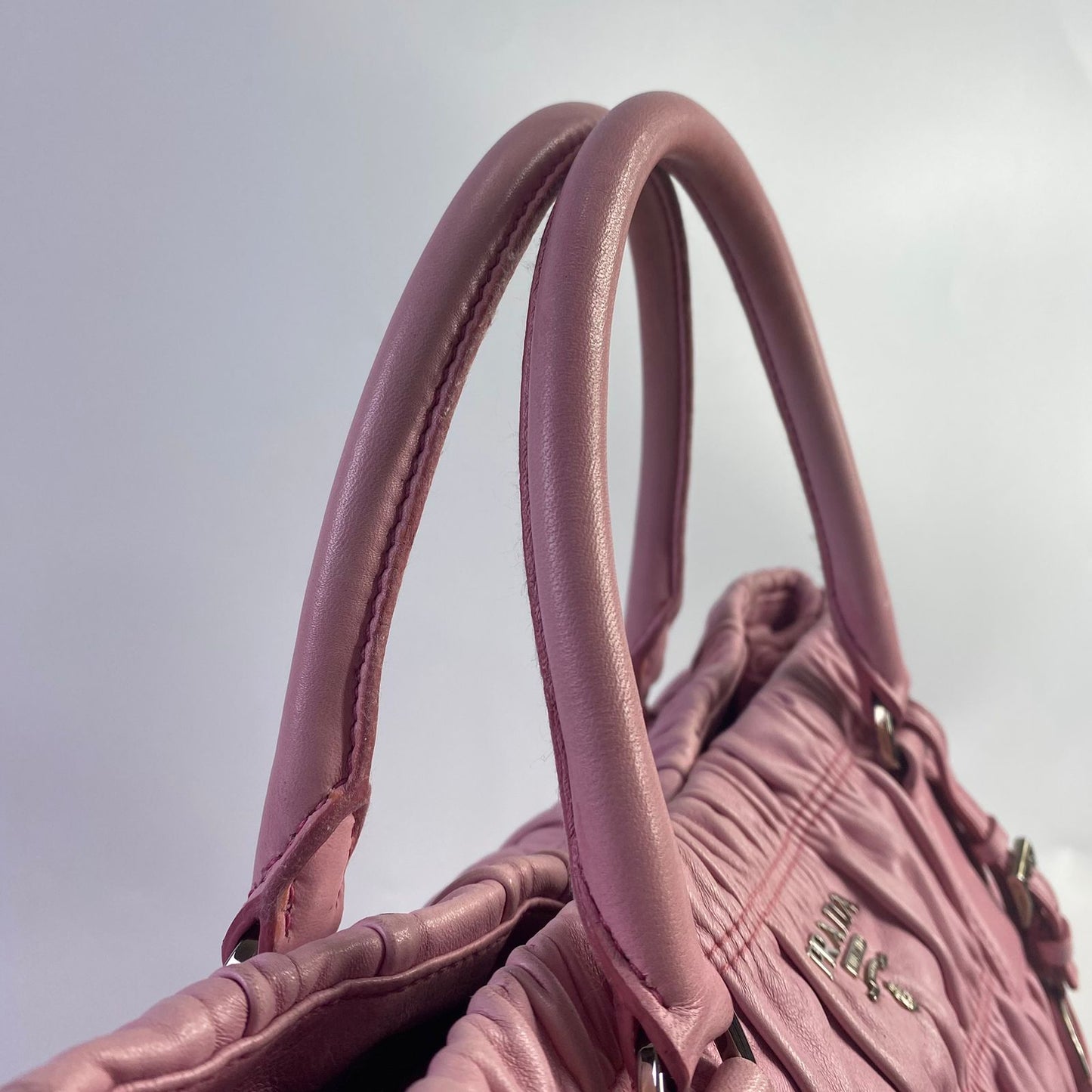 Prada Gaufre Double Zip Pink