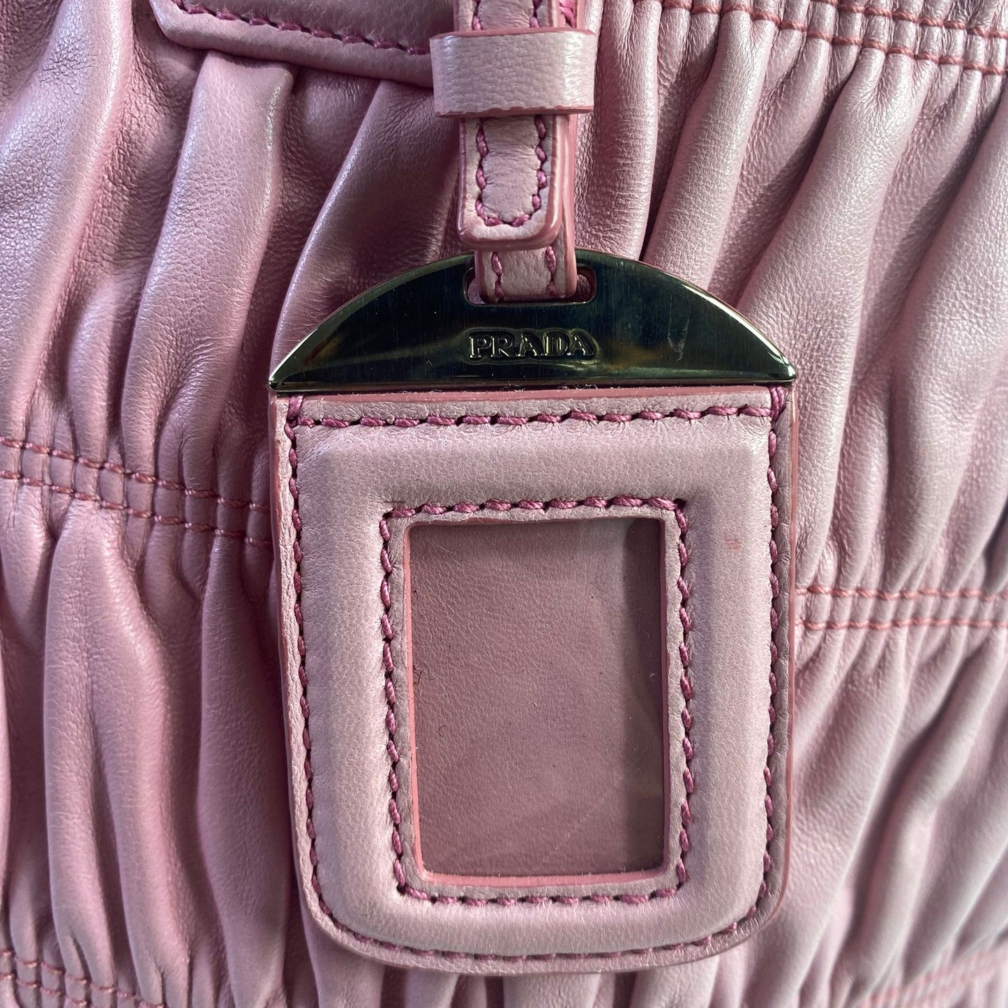 Prada Gaufre Double Zip Pink