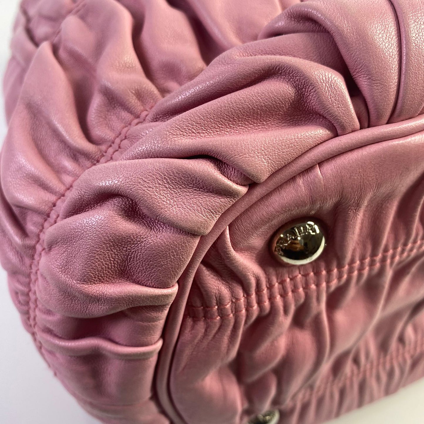 Prada Gaufre Double Zip Pink