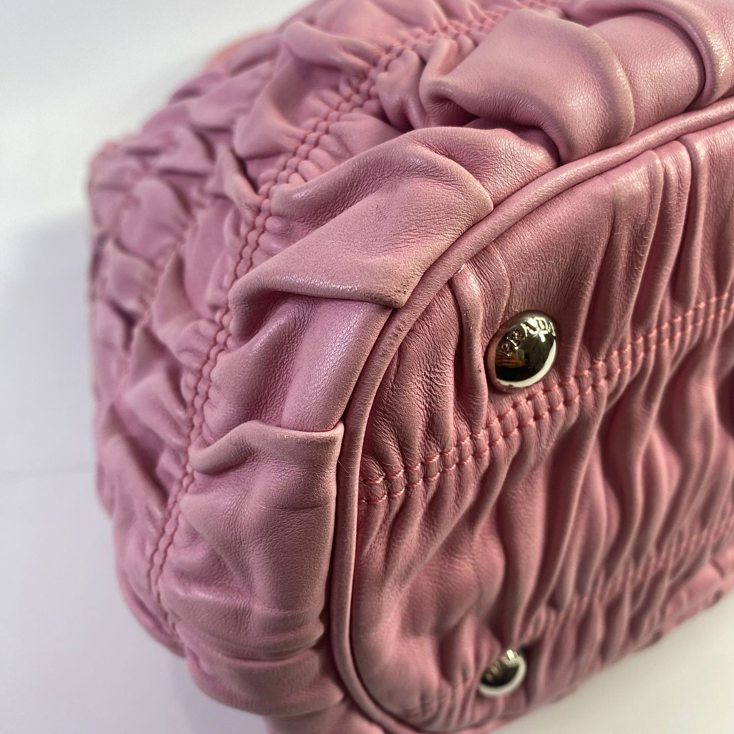 Prada Gaufre Double Zip Pink