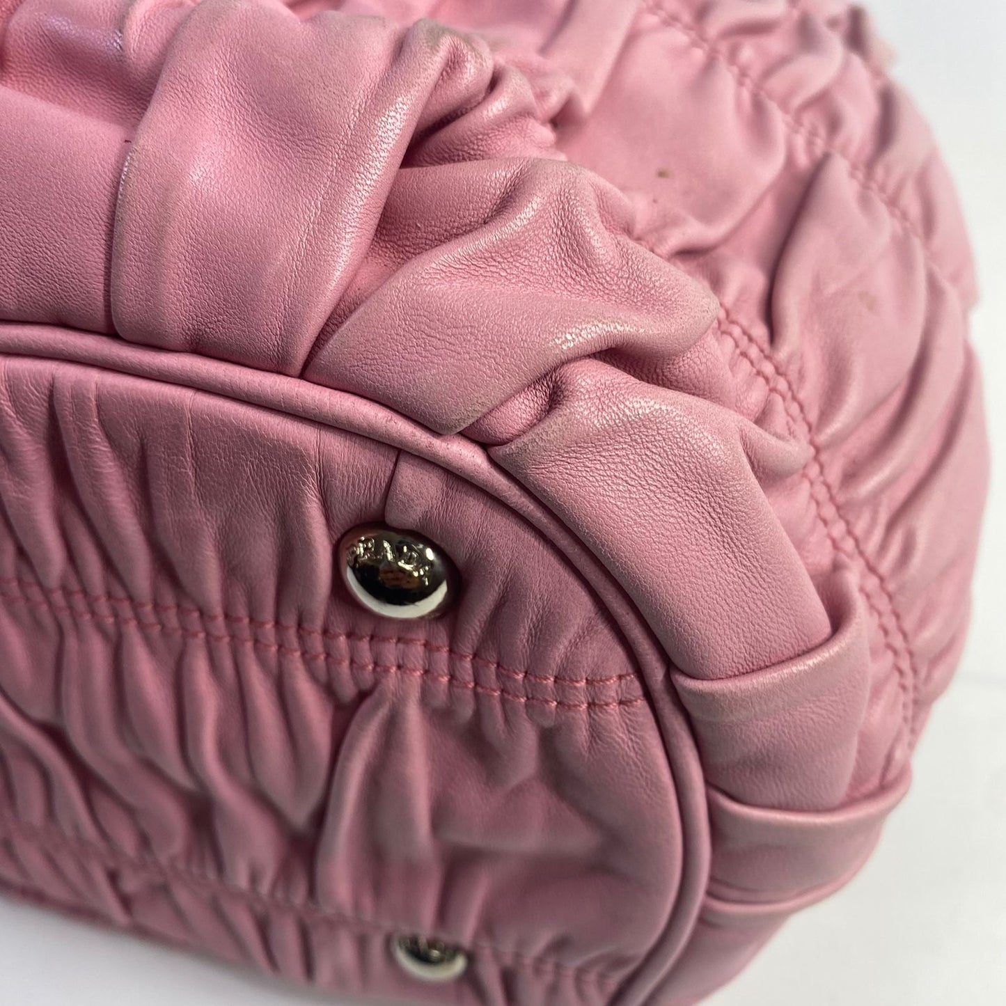 Prada Gaufre Double Zip Pink