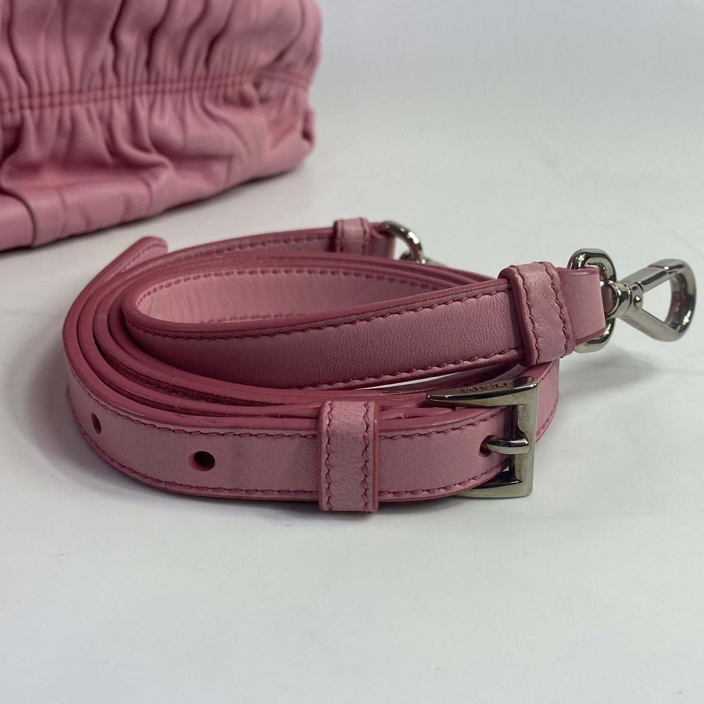 Prada Gaufre Double Zip Pink