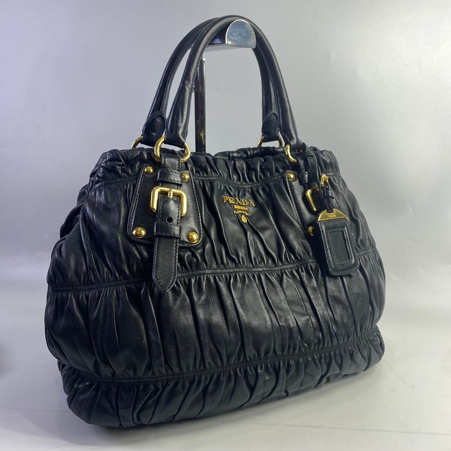 Prada Nappa Gaufre Tote Black