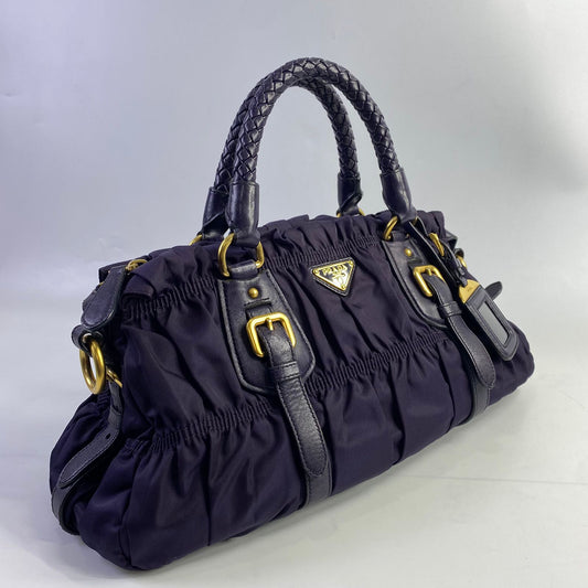 Prada Tessuto Gaufre Nylon Dark Purple