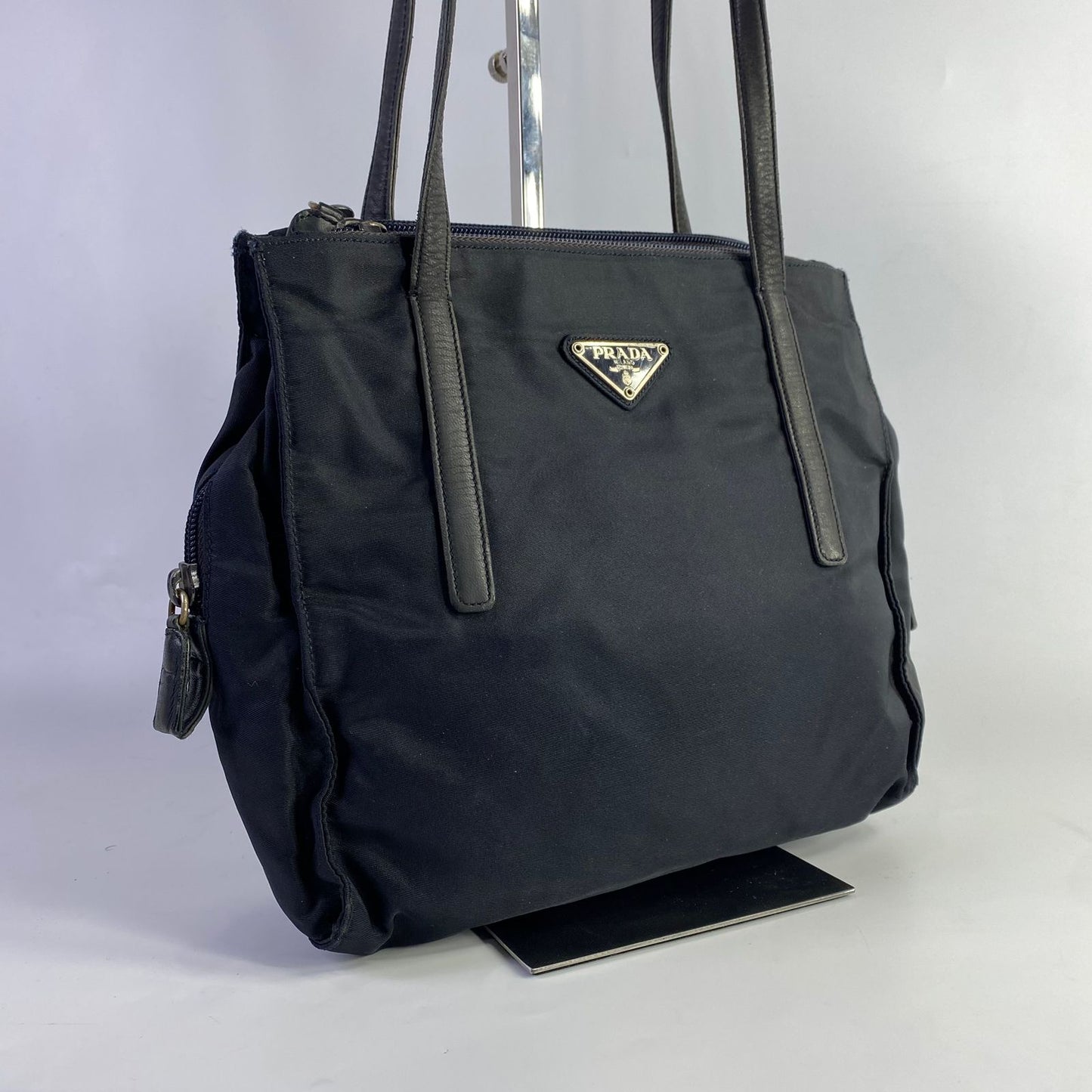 Prada Tessuto Nylon Shoulder Bag Black