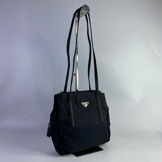 Prada Tessuto Nylon Shoulder Bag Black