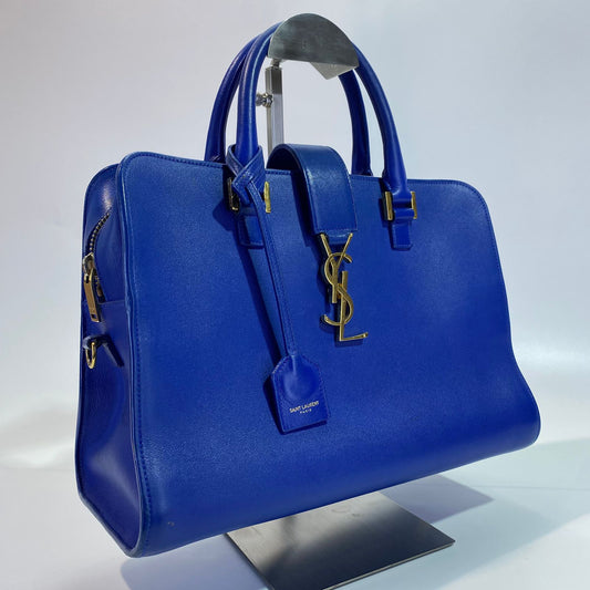 YSL	Cabas Tote Blue