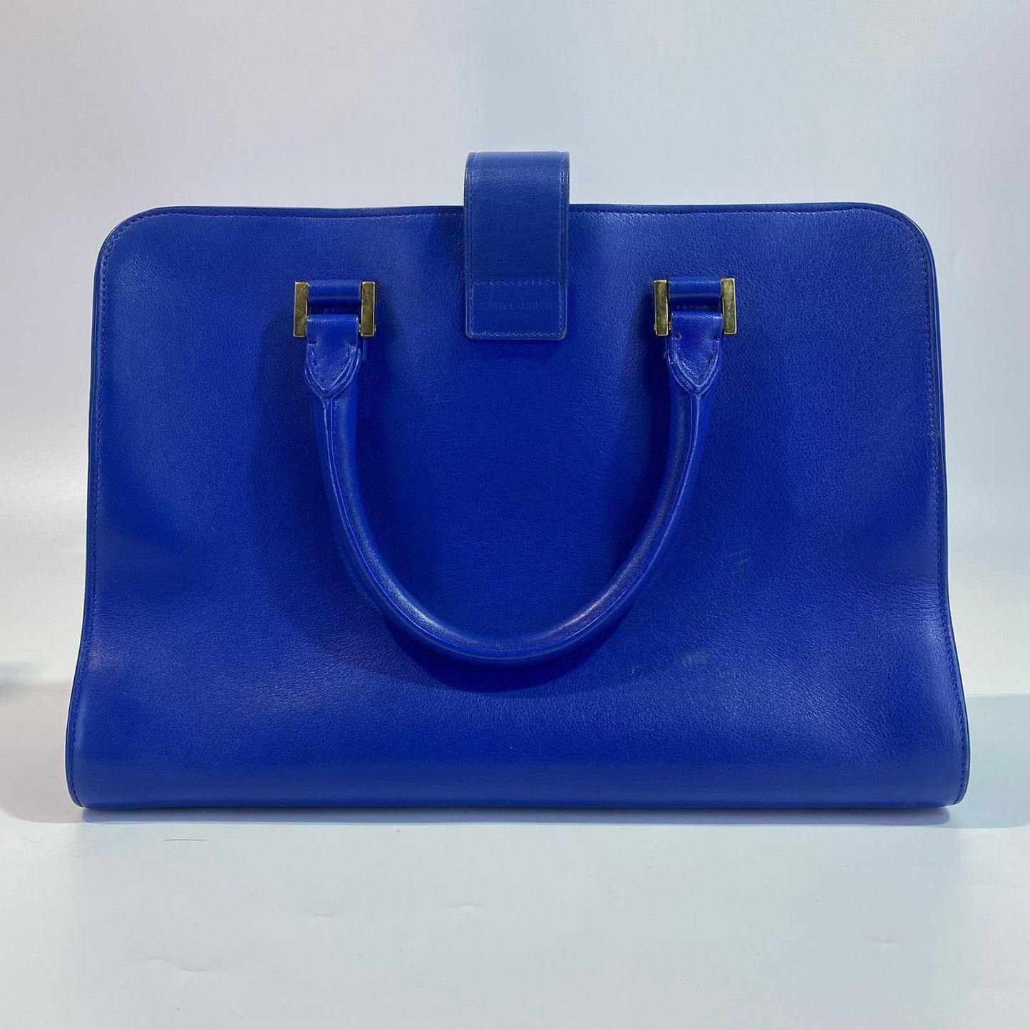 YSL	Cabas Tote Blue