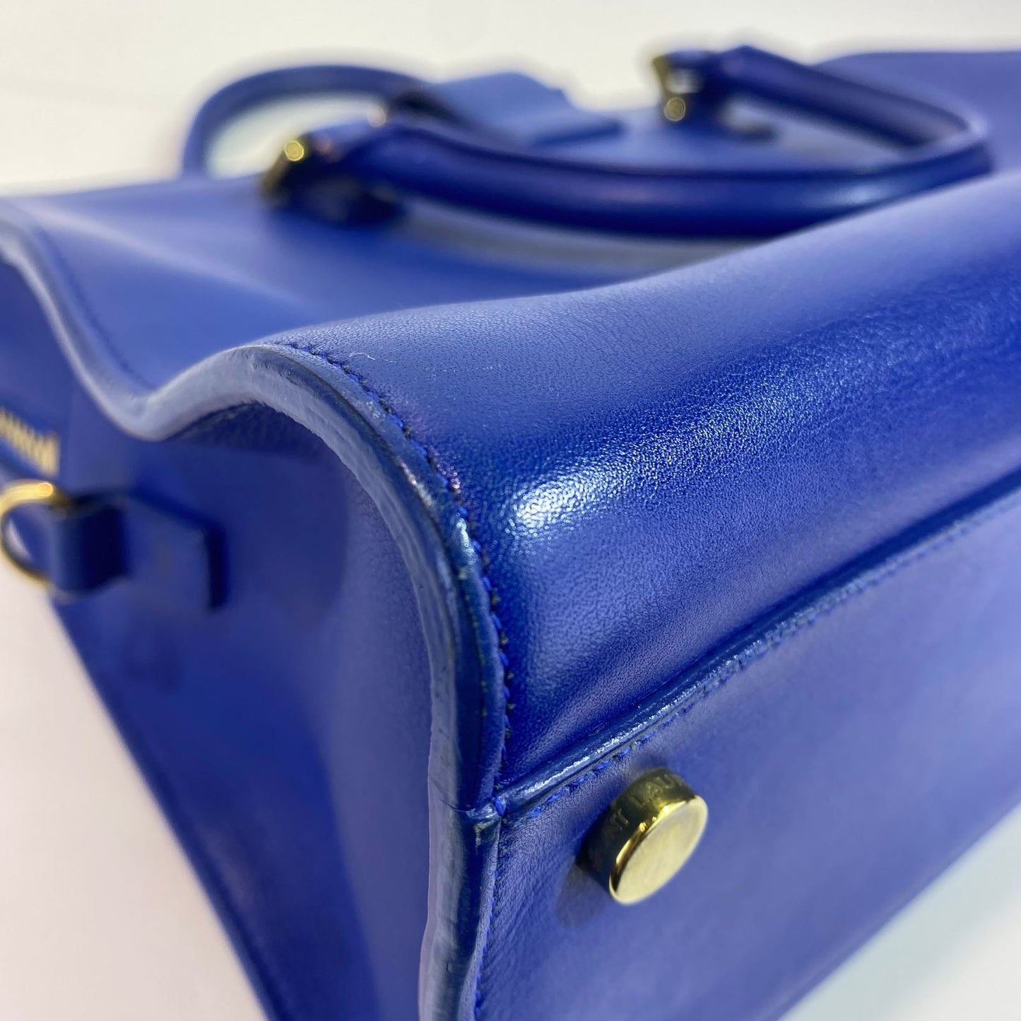YSL	Cabas Tote Blue