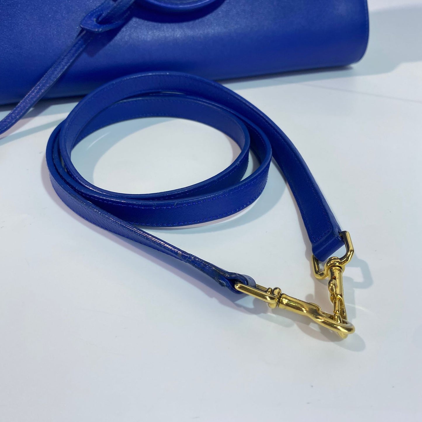 YSL	Cabas Tote Blue