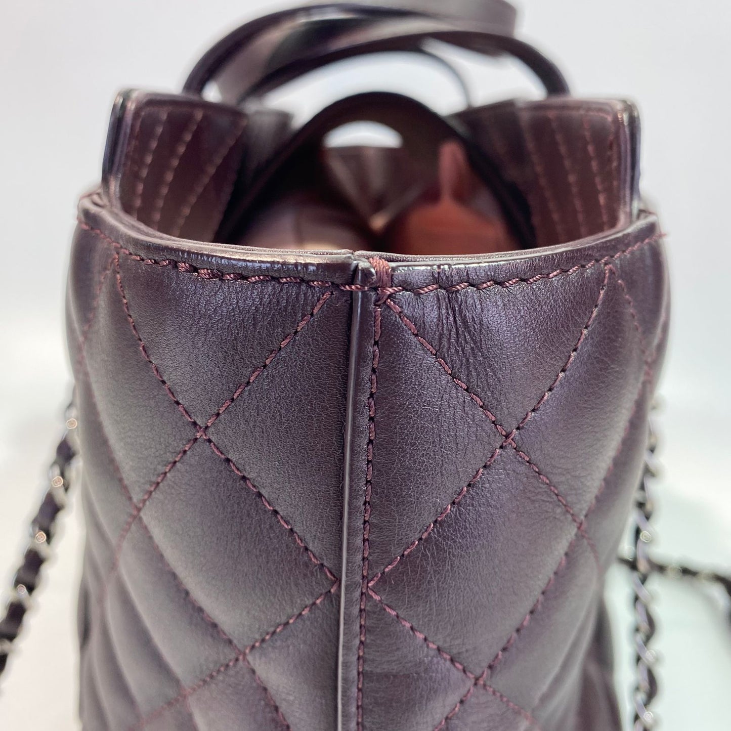 Chanel Easy Shopping Tote Calfskin Burgundy SHW