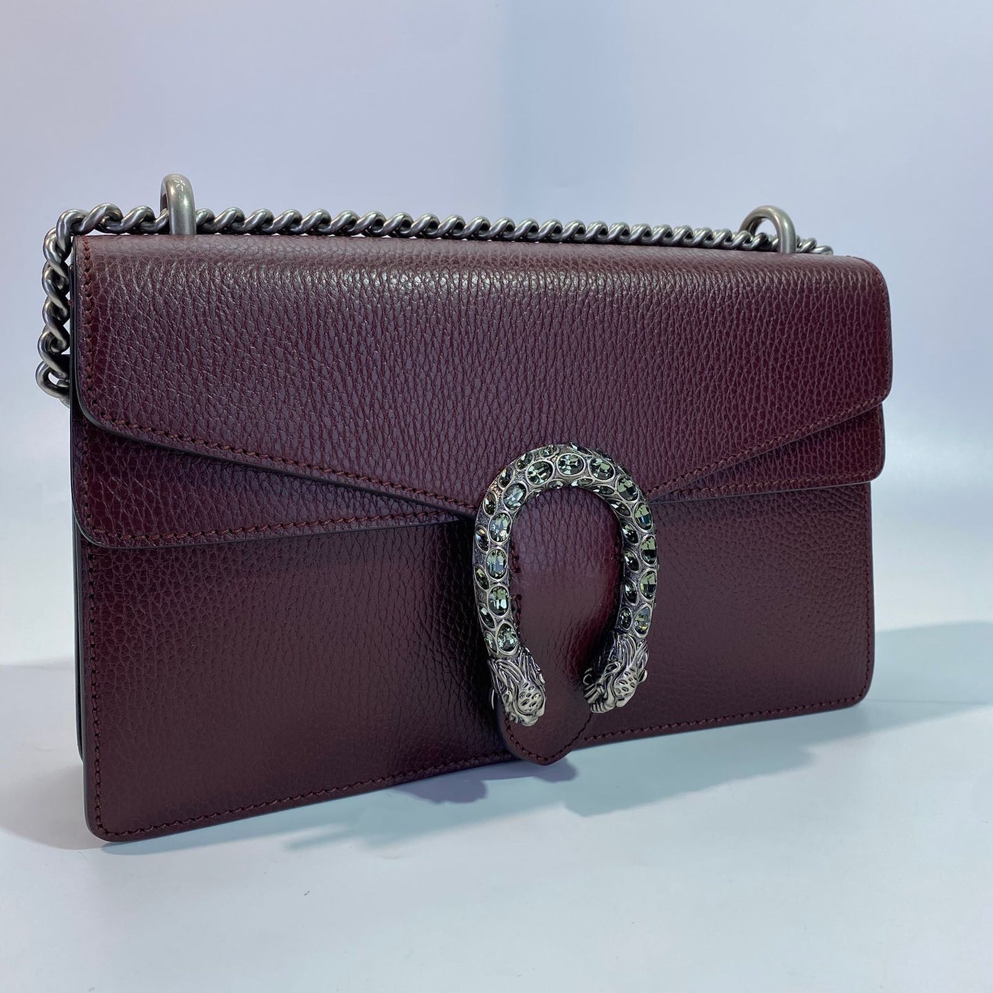 Gucci Dionysus Leather Chain Shoulder Bag Burgundy