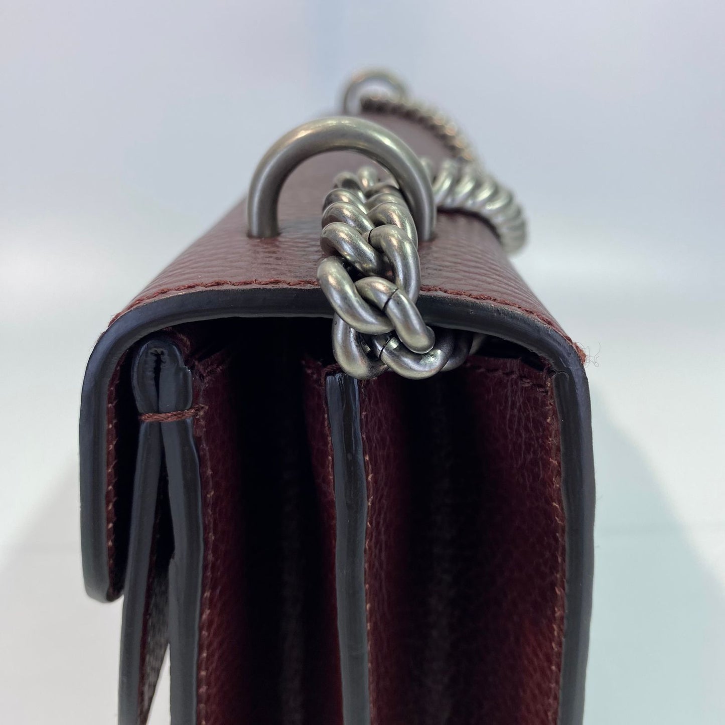Gucci Dionysus Leather Chain Shoulder Bag Burgundy