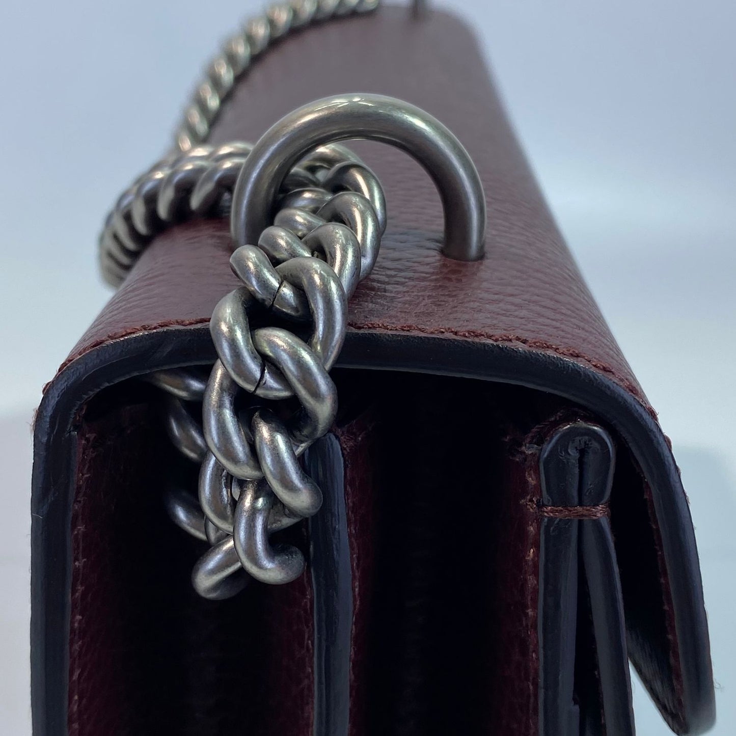 Gucci Dionysus Leather Chain Shoulder Bag Burgundy