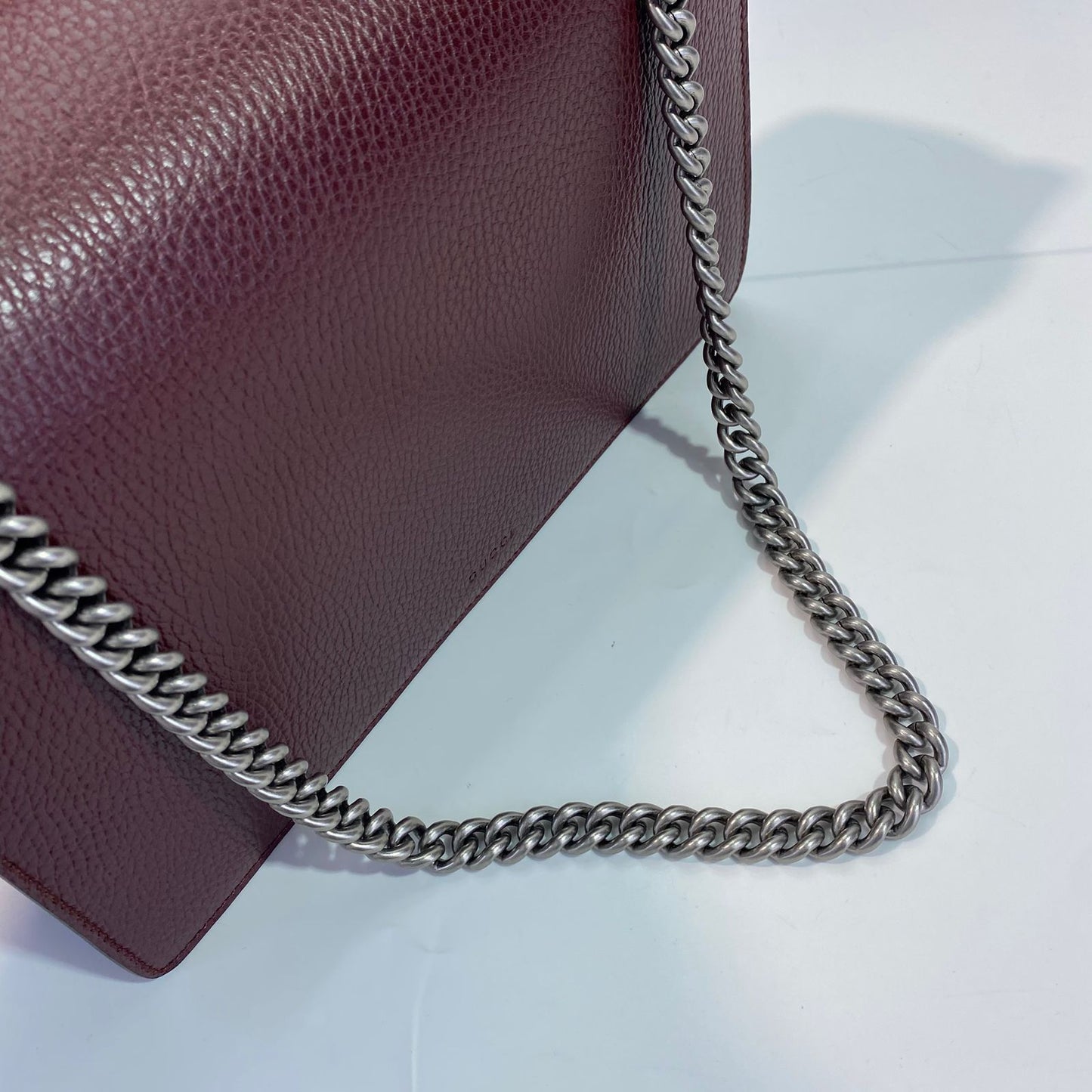Gucci Dionysus Leather Chain Shoulder Bag Burgundy