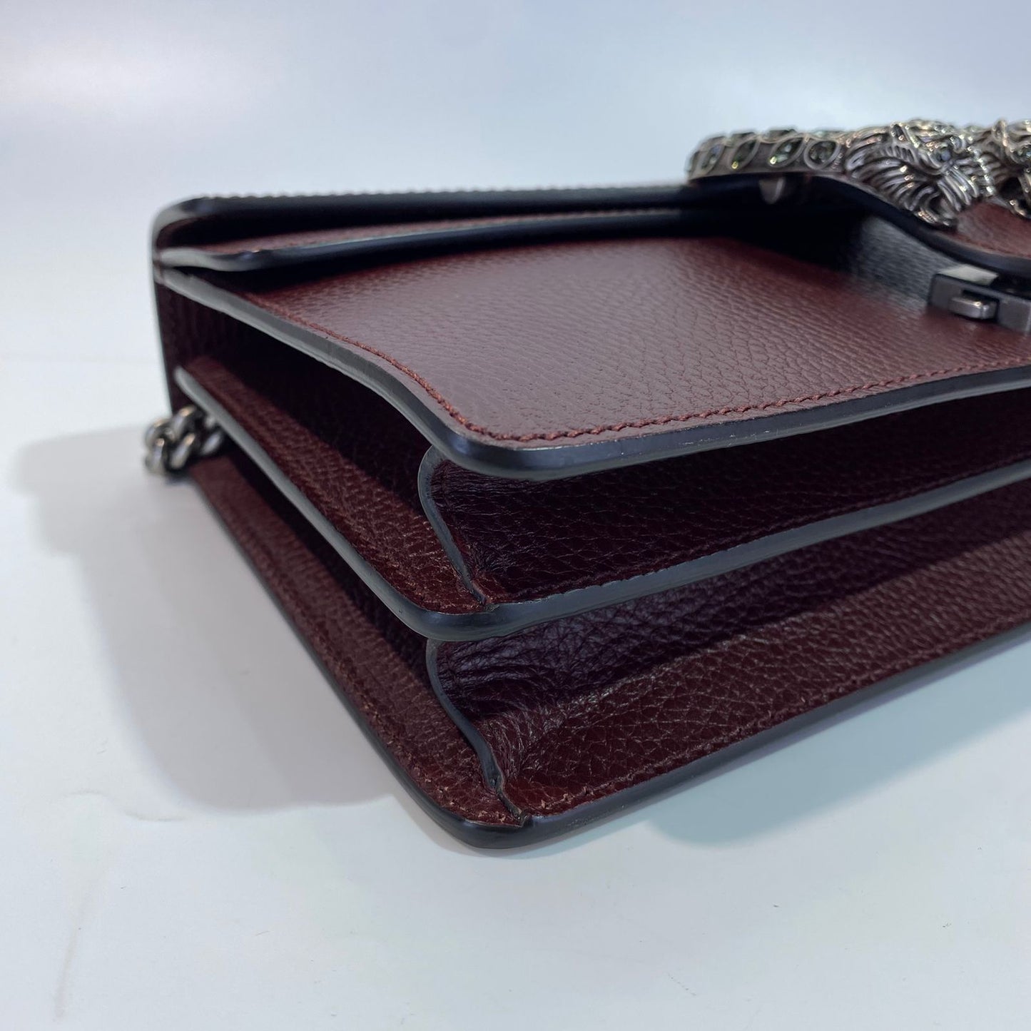 Gucci Dionysus Leather Chain Shoulder Bag Burgundy