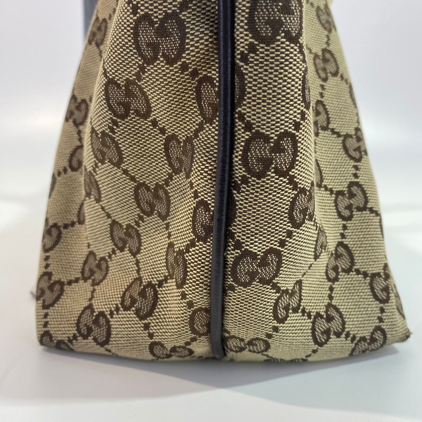 Gucci GG Canvas New Britt Tote Dark Brown