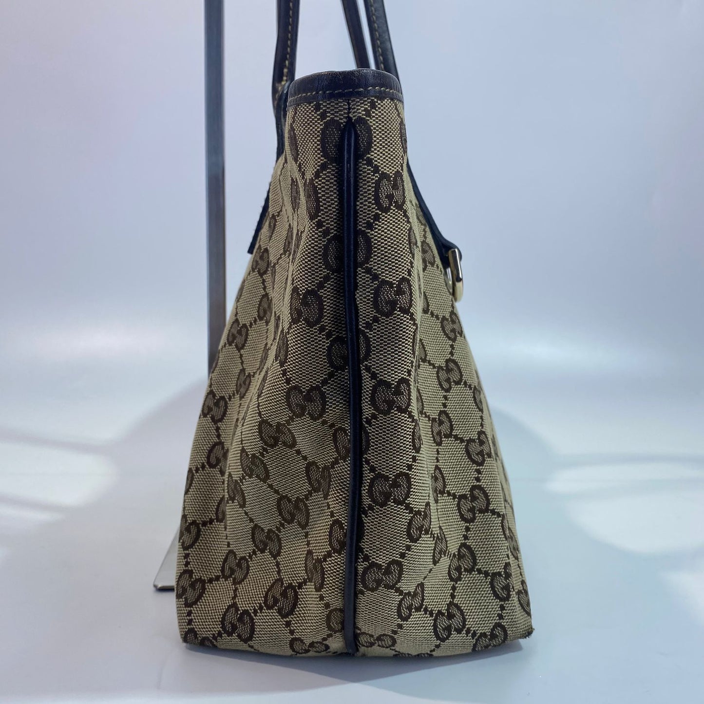 Gucci GG Canvas New Britt Tote Dark Brown