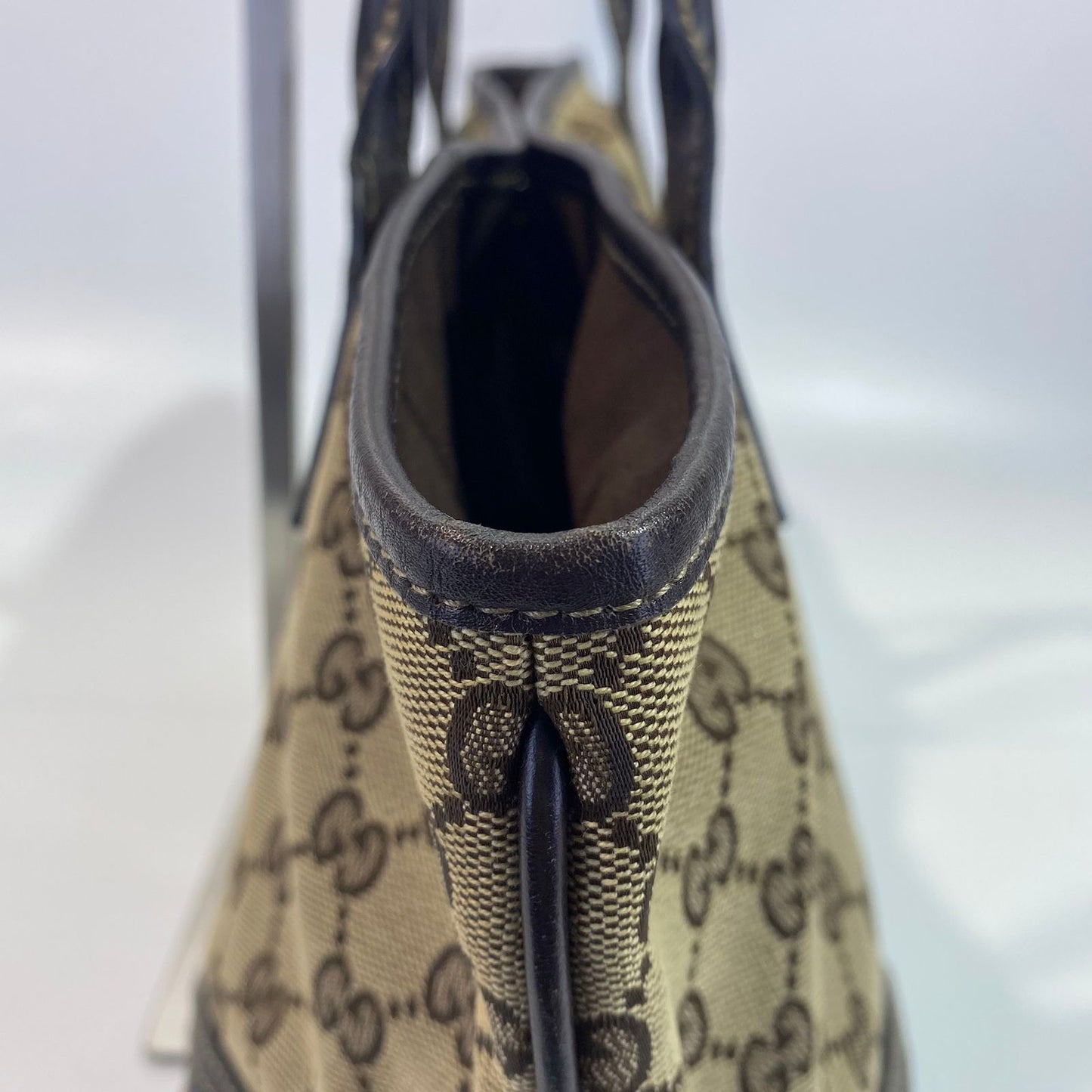 Gucci GG Canvas New Britt Tote Dark Brown