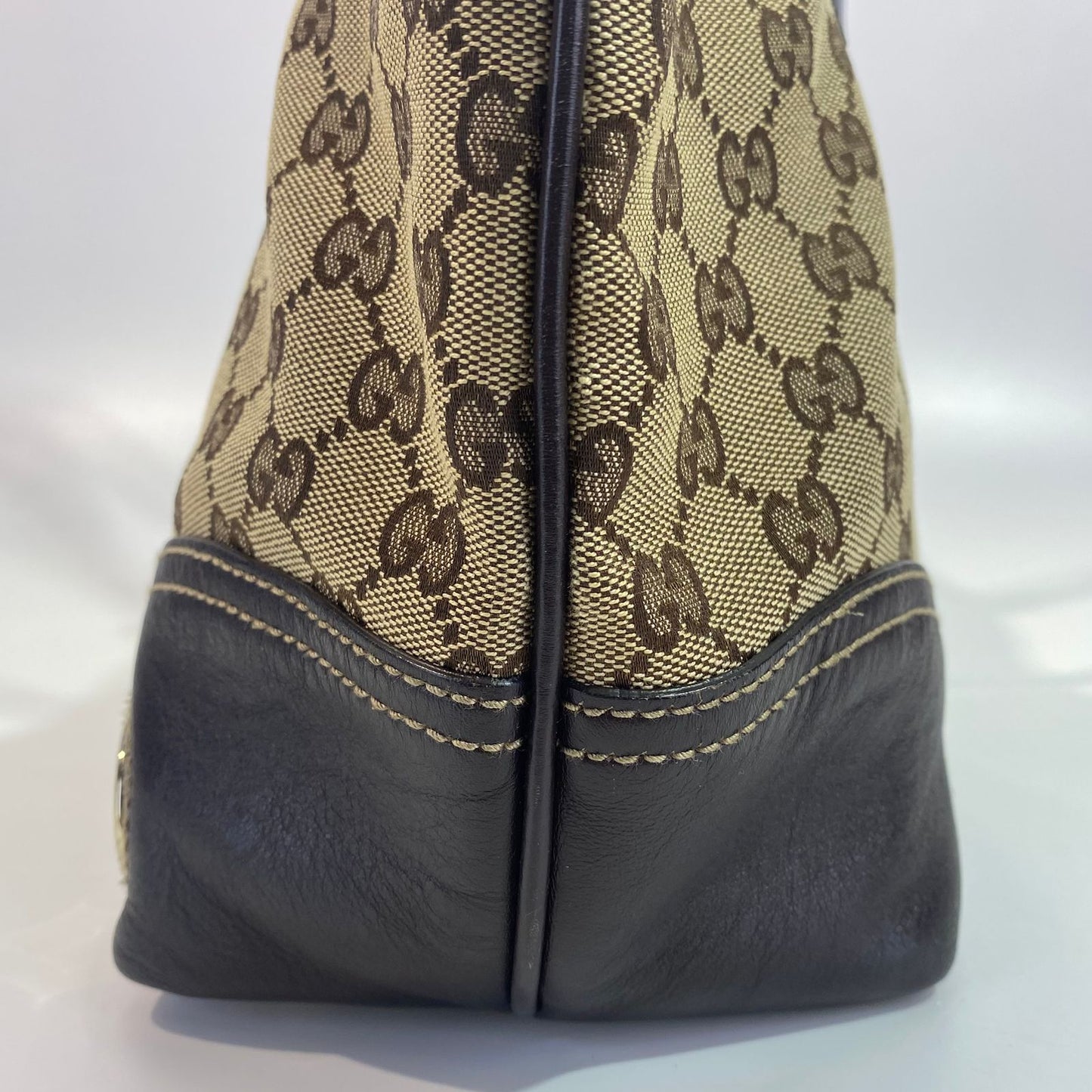 Gucci GG Canvas New Britt Tote Dark Brown