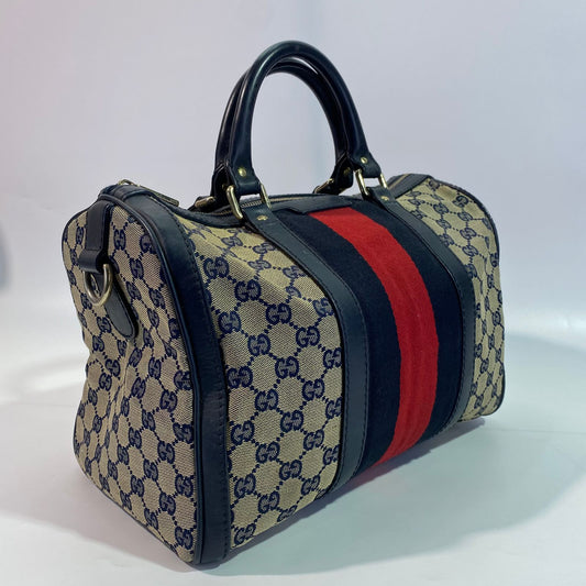 Gucci GG Canvas Boston Navy Blue