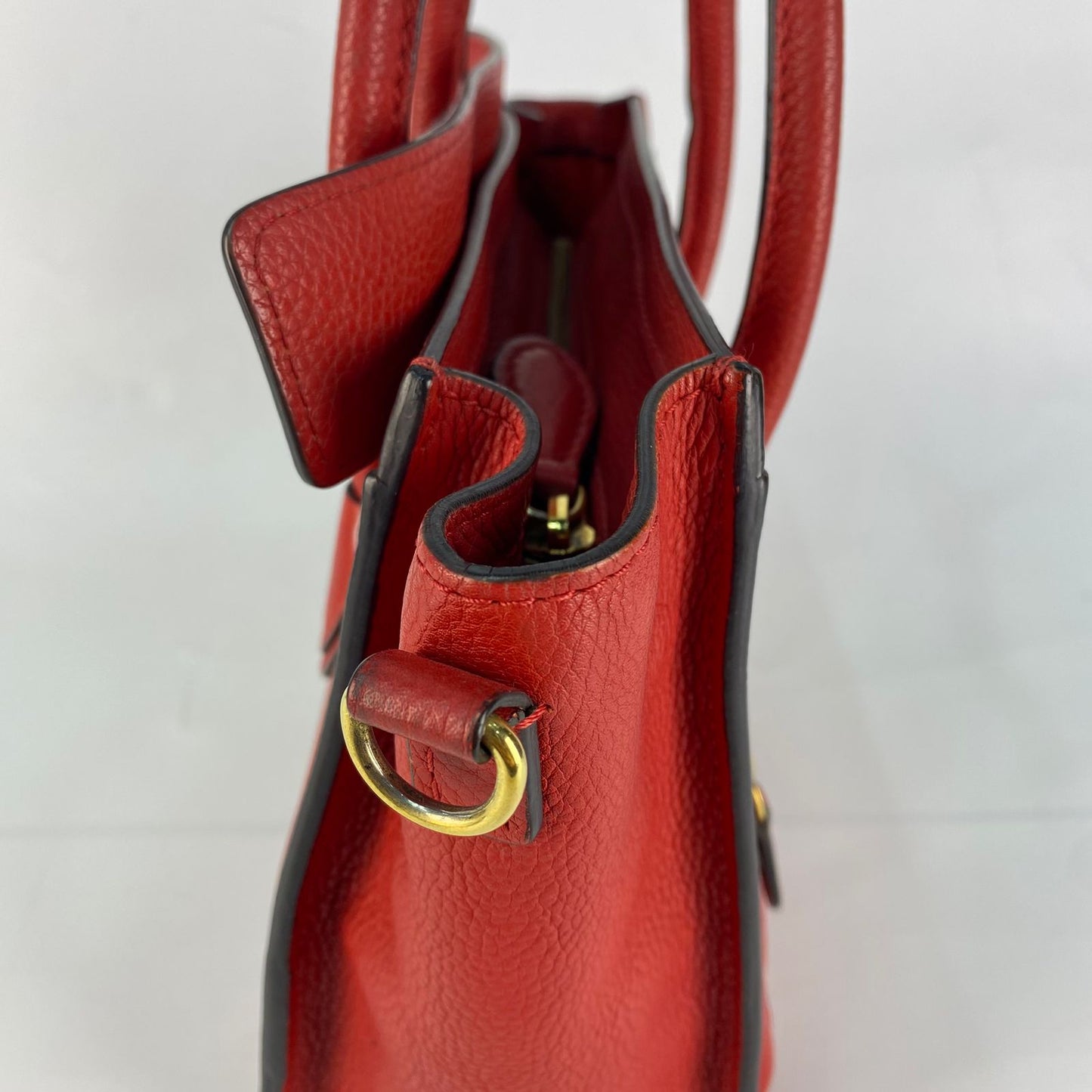 Celine Luggage Nano Red