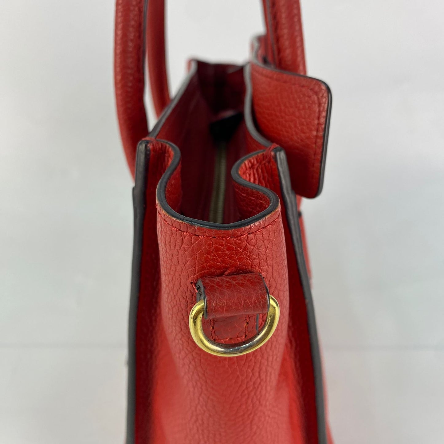 Celine Luggage Nano Red