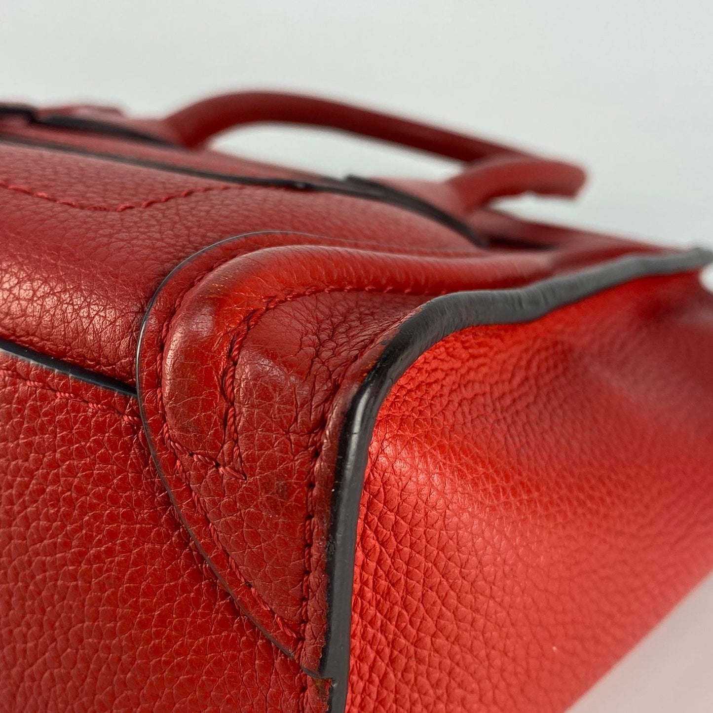 Celine Luggage Nano Red