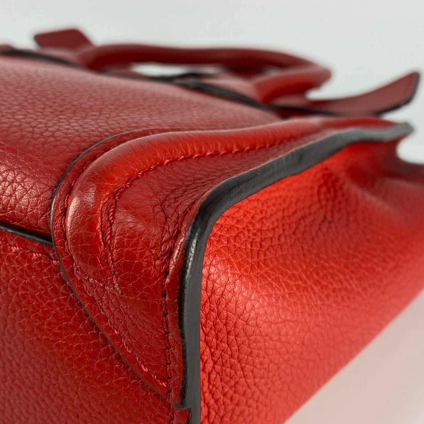 Celine Luggage Nano Red
